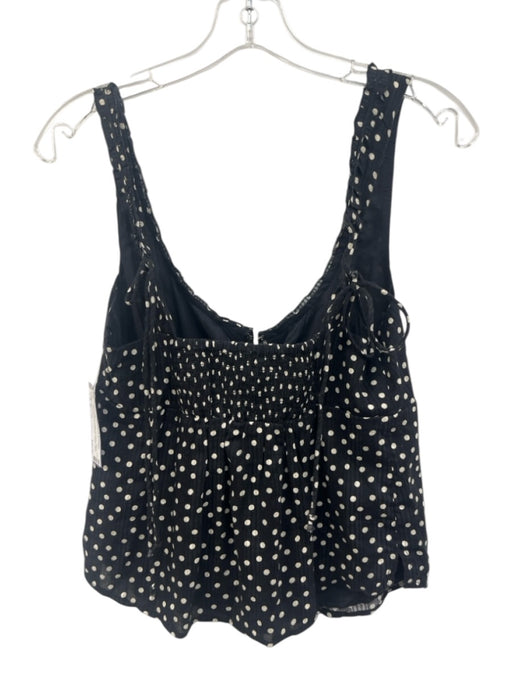 Free People Size S Black & White Cotton & Rayon Polka Dots Skort Short Set Black & White / S