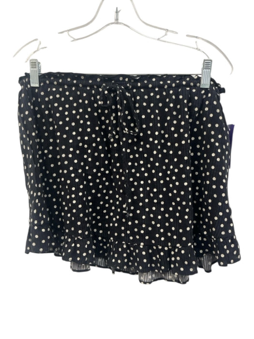 Free People Size S Black & White Cotton & Rayon Polka Dots Skort Short Set Black & White / S
