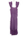 Ramy Brook Size S Purple Polyester Ruffle Cap Sleeve Pockets Accordian Pleat Top Purple / S