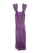 Ramy Brook Size S Purple Polyester Ruffle Cap Sleeve Pockets Accordian Pleat Top Purple / S