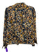 Wrap London Size 6 navy, orange, white Cotton Long Sleeve Buttons pleats Top navy, orange, white / 6