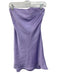 Hemline Size XS Purple Polyester Sleeveless Open Back Satin Look Top Purple / XS