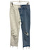 Vervet Size 26 White & Light Blue Cotton asymetric buttons Distressed Jeans White & Light Blue / 26