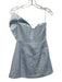 Saulee Size 4 Light Blue Polyester Sleeveless Bow Mini Pleats Dress Light Blue / 4