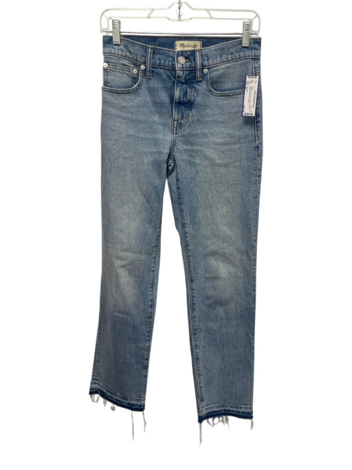 Madewell Size 24 Medium light wash Cotton Mid Rise Straight Zip Fly Jeans Medium light wash / 24