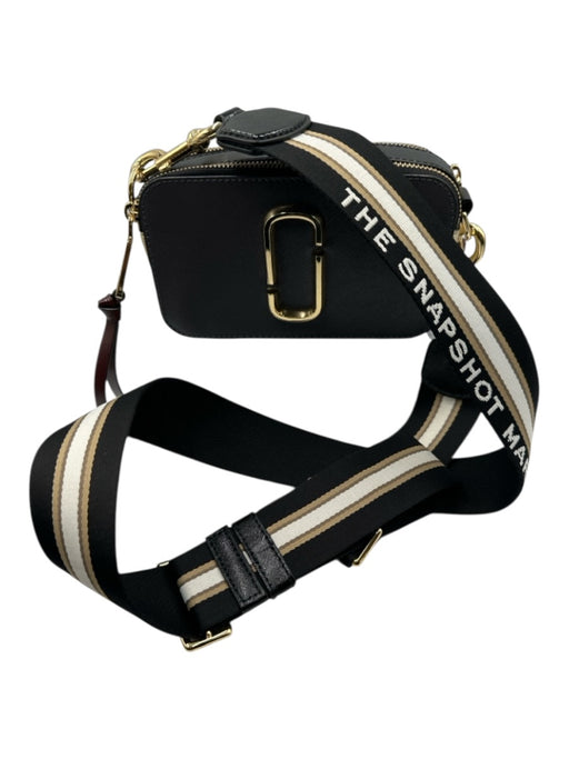 Marc Jacobs Beige, Gray, Multi Coated Leather Crossbody Strap Zip Close Bag Beige, Gray, Multi / S/M
