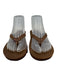Rainbow Shoe Size 6.5 Brown Leather Flip Flop Thong Strap Sandals Brown / 6.5