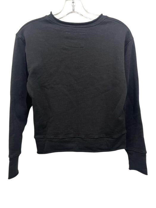 Frank & Eileen Size XS Black Cotton Rolled Hem Sweater Black / XS