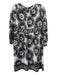 Max Mara Studio Size XS/S Cream & Black Silk Keyhole Back 3/4 Sleeve Dress Cream & Black / XS/S