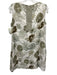 Antonelli Size 38 Cream & Multi Sleeveless Floral Print Back Zip Dress Cream & Multi / 38