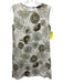 Antonelli Size 38 Cream & Multi Sleeveless Floral Print Back Zip Dress Cream & Multi / 38