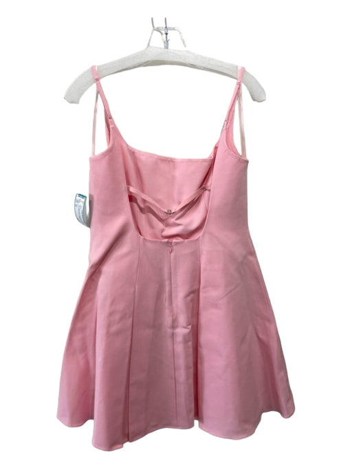 Staud Size 10 Pink Cotton Blend Spaghetti Strap Open Back Clasp Back Dress Pink / 10