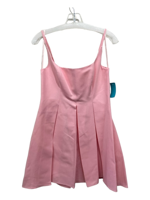 Staud Size 10 Pink Cotton Blend Spaghetti Strap Open Back Clasp Back Dress Pink / 10