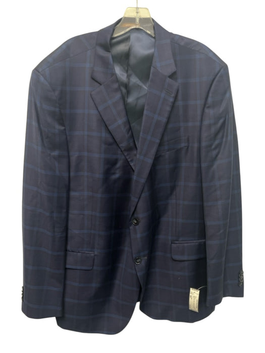 Peter Millar Blue Wool Plaid 2 Button Men's Blazer Blue / 48R