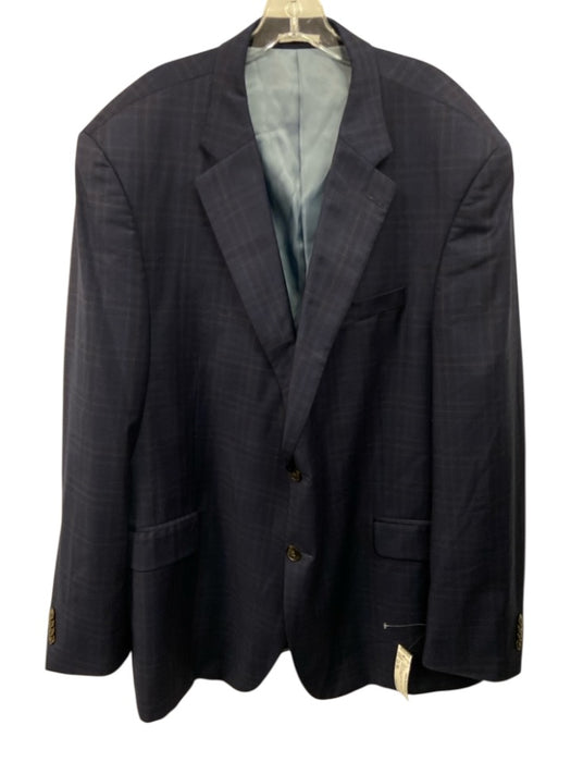 Peter Millar Blue & Brown Wool Plaid 2 Button Men's Blazer Blue & Brown / est 50t