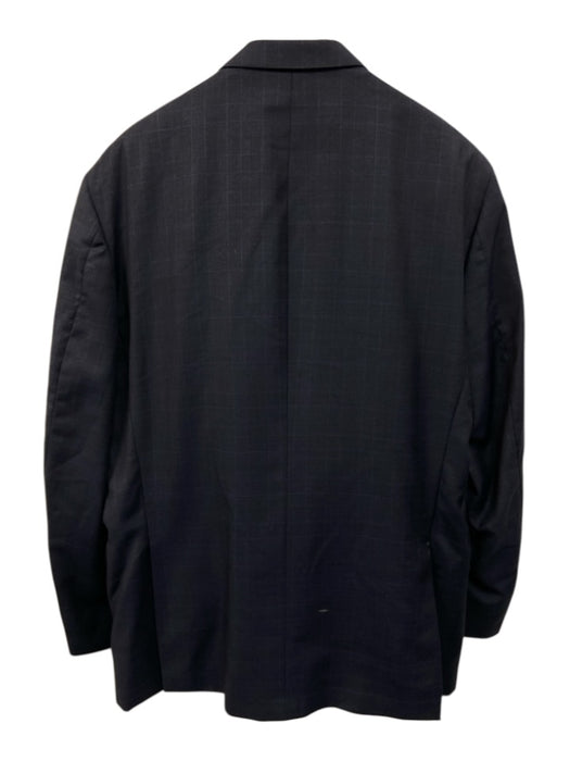 Peter Millar Blue Wool Plaid 2 Button Men's Suit Blue / est 50t