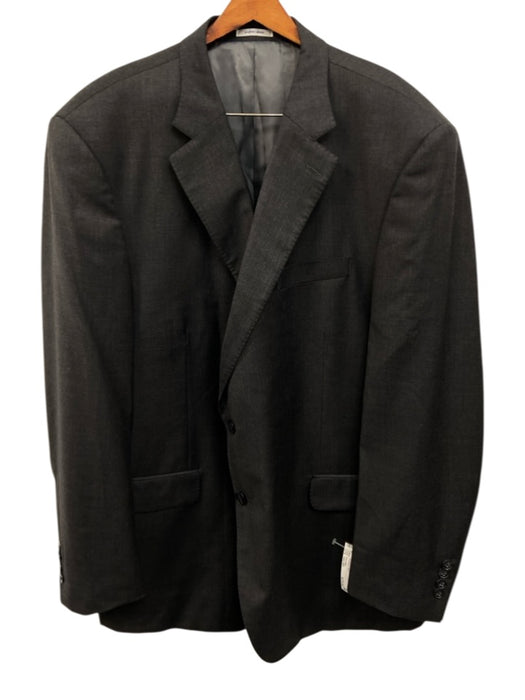Peter Millar Dark Gray Wool Solid 2 Button Men's Suit Dark Gray / est 50t