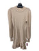 Flat White Size M Beige Rayon Blend Cable Knit Long Balloon Sleeve Midi Dress Beige / M