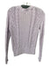 Point Sur Size M Purple Cotton Blend Knit V Neck Long Sleeve Sweater Purple / M