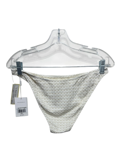 Solid & Striped Size M/L Beige & Gold Polyamide & Spandex Textured Swimsuit Beige & Gold / M/L