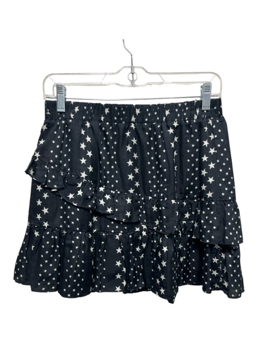 Love Shack Fancy Size Medium Black & White Cotton & Silk Tiered stars Skirt Black & White / Medium