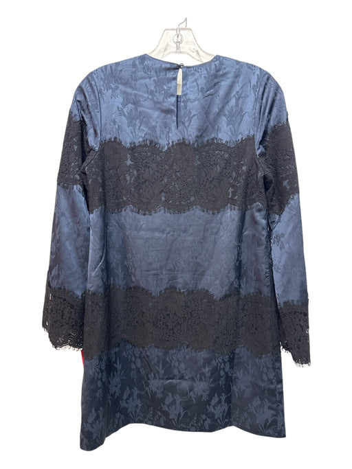 Tuckernuck Size XS Navy Blue & Black Polyester Blend Long Sleeve Floral Dress Navy Blue & Black / XS