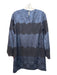 Tuckernuck Size XS Navy Blue & Black Polyester Blend Long Sleeve Floral Dress Navy Blue & Black / XS