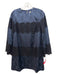 Tuckernuck Size XS Navy Blue & Black Polyester Blend Long Sleeve Floral Dress Navy Blue & Black / XS