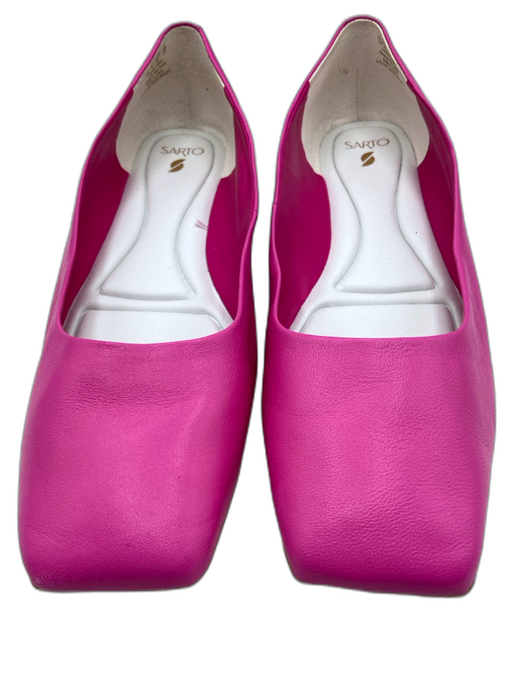 Sarto Shoe Size 11 Hot pink Leather Soft Square Toe Ballerina Flats Hot pink / 11