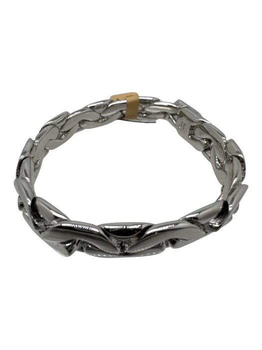 Jennifer Fisher Silver Brass Rhodium Plated Link Magnetic Close Bracelet Silver