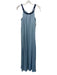 Tuckernuck Size XS Blue Polyester Sleeveless Tie Back Gathered Neck Midi Dress Blue / XS
