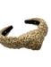 Lele Sadoughi Beige Raffia Woven Knot Detail Headband Beige