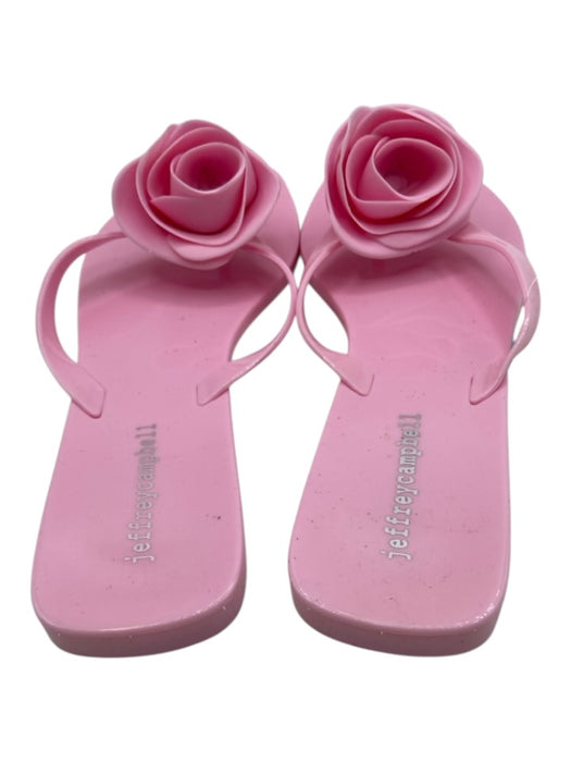Jeffrey Campbell Shoe Size 11 Light Pink Synthetic Upper Flower Applique Sandals Light Pink / 11