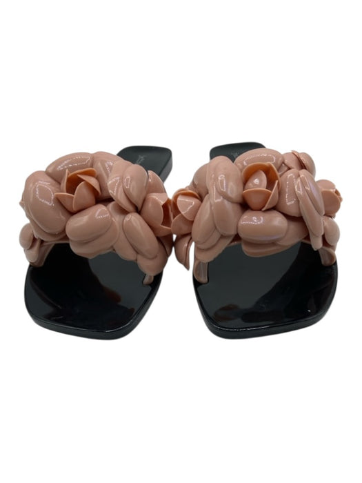 Jeffrey Campbell Shoe Size 11 beige pink & black Synthetic Upper Slide Sandals beige pink & black / 11