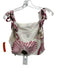 Benaar Size S Pink, Green & White Rayon & Nylon Sleeveless Shoulder Tie Pant Set Pink, Green & White / S