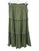 Tuckernuck Size XS Olive Green Cotton Elastic Waist Eyelet Tiered Maxi Skirt Olive Green / XS