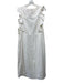 Pilcro Size 8 White Cotton Blend Sleeveless Ruffle Shoulder Detail Paneled Dress White / 8