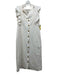 Pilcro Size 8 White Cotton Blend Sleeveless Ruffle Shoulder Detail Paneled Dress White / 8