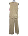 Hyacinth House Size S Tan & Cream Print Cotton Eyelet Shell Print Pants Set Tan & Cream Print / S