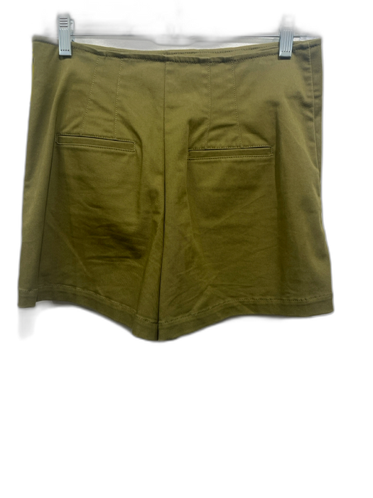 Derek Lam 10 Crosby Size 6 Olive Green Cotton & Polyester Button Front Skirt Olive Green / 6