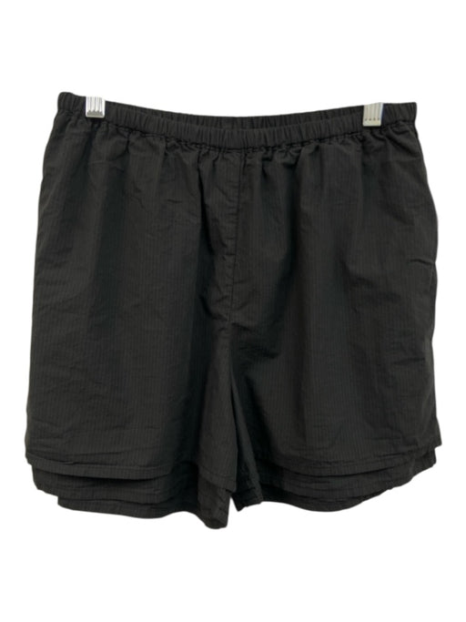 Deiji Studios Size XS Charcoal Gray Organic Cotton Pinstripe mid rise Shorts Charcoal Gray / XS