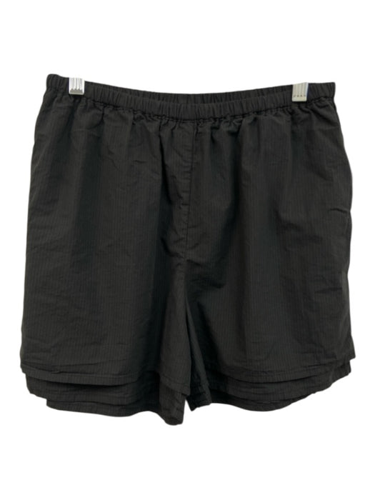 Deiji Studios Size XS Charcoal Gray Organic Cotton Pinstripe mid rise Shorts Charcoal Gray / XS