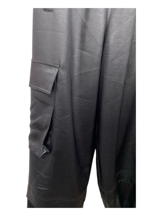 Tibi Size XS Black Triacetate & Polyester Elastic Waist Satin Jogger Pants Black / XS