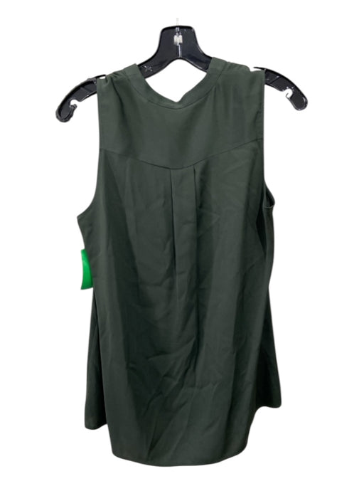 Theory Size M Green Silk Sleeveless V Neck Top Green / M