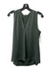 Theory Size M Green Silk Sleeveless V Neck Top Green / M