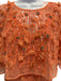 Mac Duggal Size 10 Coral Orange Polyester Floral Applique Capelet Neckline Gown Coral Orange / 10