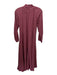 XiRENA Size XS Rose Pink Cotton Blend Long Sleeve Tie V Neck 1/4 Button Dress Rose Pink / XS