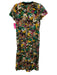 La Double J Size Est XS Green, Yellow, Black Cotton Blend Short Sleeve Dress Green, Yellow, Black / Est XS