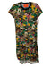 La Double J Size Est XS Green, Yellow, Black Cotton Blend Short Sleeve Dress Green, Yellow, Black / Est XS