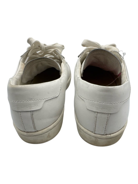 Saint Laurent Shoe Size 40 White Leather Upper Lace Up Paneled Low Top Sneakers White / 40